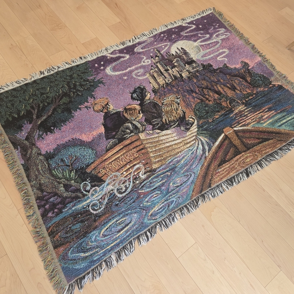 Vintage Harry Potter Tapestry/Throw with Purple and Blue Hues - Picture 2 of 6